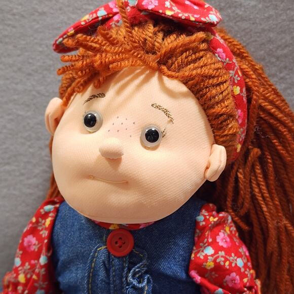 Ty Beanie & Fine Toy Soft Sculpted Plush Dolls Face Body Curly Red Haired Denim - Picture 6 of 16